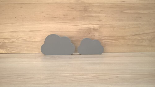 Combo Nuvens - 10 e 8 cm - peças decorativas em mdf