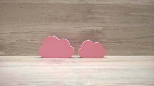 Combo Nuvens - 10 e 8 cm - peças decorativas em mdf