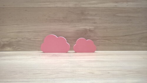 Combo Nuvens - 10 e 8 cm - peças decorativas em mdf