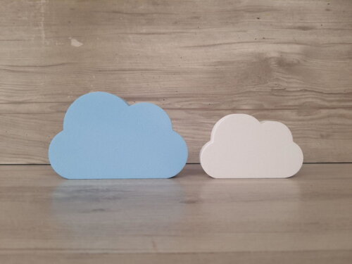 Combo Nuvens - 10 e 8 cm - Peças Decorativas em mdf