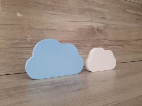 Combo Nuvens - 10 e 8 cm - Peças Decorativas em mdf