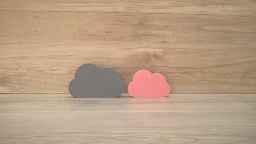 Combo Nuvens - 8 e 6 cm - peças decorativas em mdf