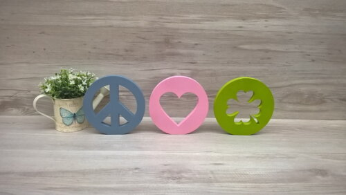 Combo Símbolos AMOR PAZ e SORTE