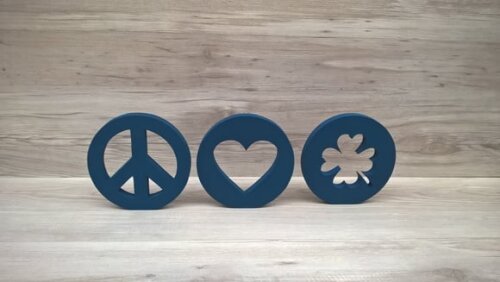 Combo Símbolos AMOR PAZ e SORTE