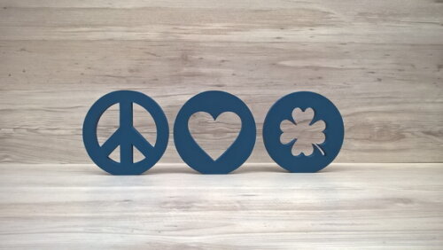 Combo Símbolos AMOR PAZ e SORTE
