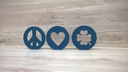 Combo Símbolos AMOR PAZ e SORTE