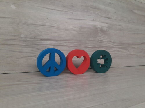 Combo Símbolos Amor Paz e Sorte - Miniatura