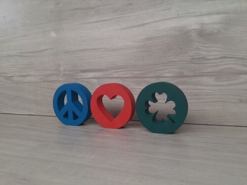 Combo Símbolos Amor Paz e Sorte - Miniatura
