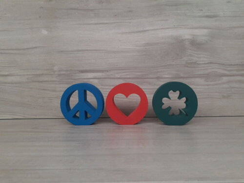 Combo Símbolos Amor Paz e Sorte - Miniatura