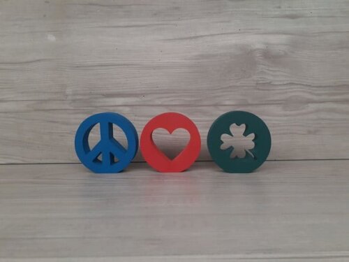 Combo Símbolos Amor Paz e Sorte - Miniatura