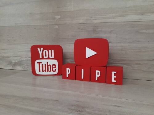 Combo Youtube - Nome em Cubos 4 Letras + Símbolos