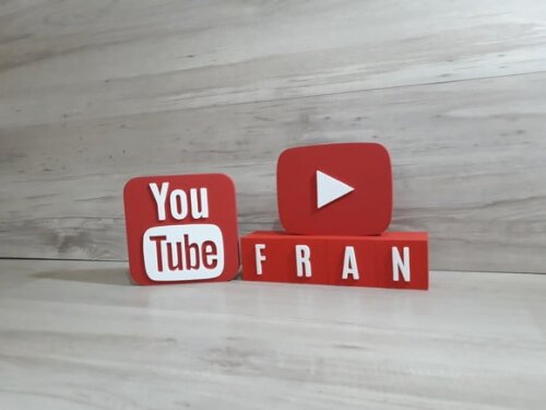 Combo Youtube - Nome em Cubos 4 Letras + Símbolos