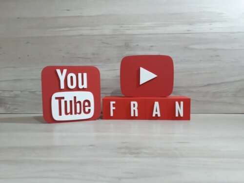 Combo Youtube - Nome em Cubos 4 Letras + Símbolos