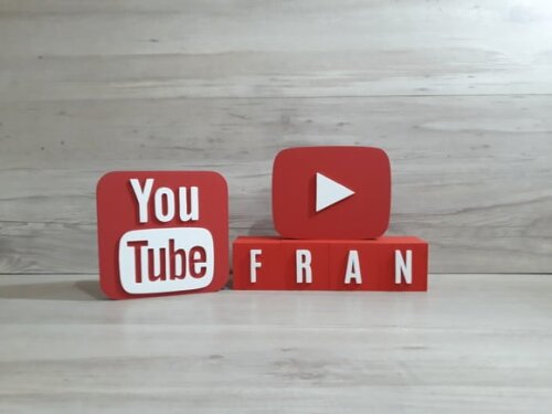 Combo Youtube - Nome em Cubos 4 Letras + Símbolos