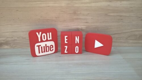 Combo Youtube - Nome em Cubos 4 Letras + Símbolos