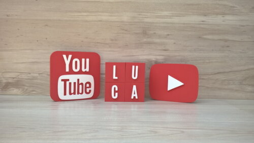 Combo Youtube - Nome em Cubos 4 Letras + Símbolos