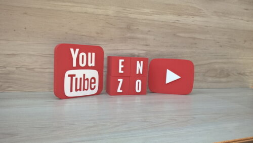 Combo Youtube - Nome em Cubos 4 Letras + Símbolos
