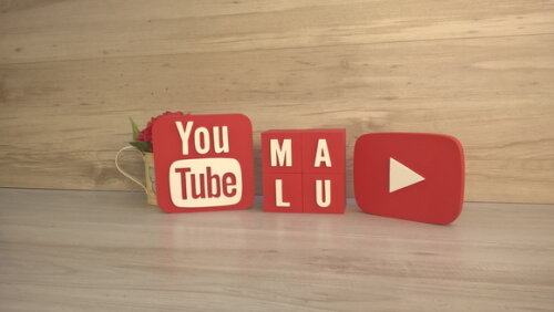 Combo Youtube - Nome em Cubos 4 Letras + Símbolos