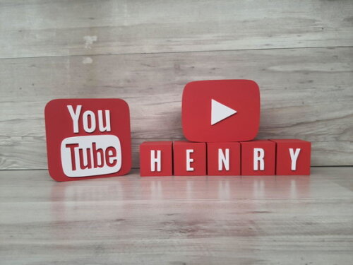 Combo Youtube - Nome em Cubos 5 Letras + Símbolos