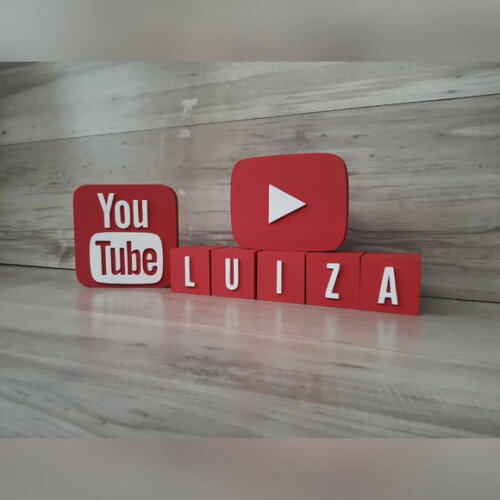 Combo Youtube - Nome em Cubos 5 Letras + Símbolos