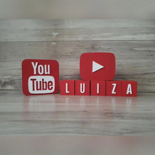 Combo Youtube - Nome em Cubos 5 Letras + Símbolos