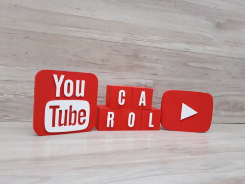 Combo Youtube - Nome em Cubos 5 Letras + Símbolos