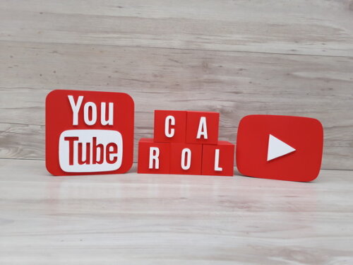 Combo Youtube - Nome em Cubos 5 Letras + Símbolos