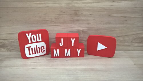 Combo Youtube - Nome em Cubos 5 Letras + Símbolos