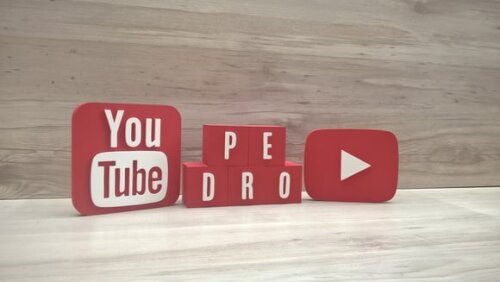 Combo Youtube - Nome em Cubos 5 Letras + Símbolos
