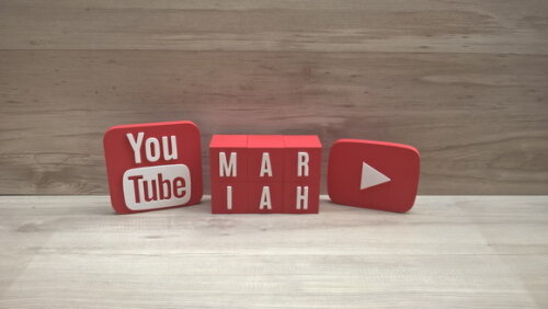 Combo Youtube - Nome em Cubos 6 Letras + Símbolos