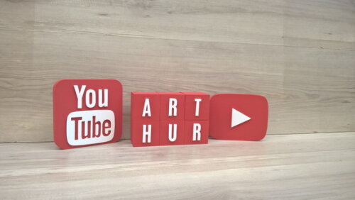 Combo Youtube - Nome em Cubos 6 Letras + Símbolos