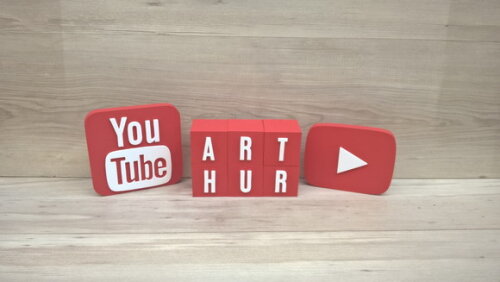 Combo Youtube - Nome em Cubos 6 Letras + Símbolos