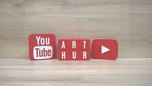 Combo Youtube - Nome em Cubos 6 Letras + Símbolos