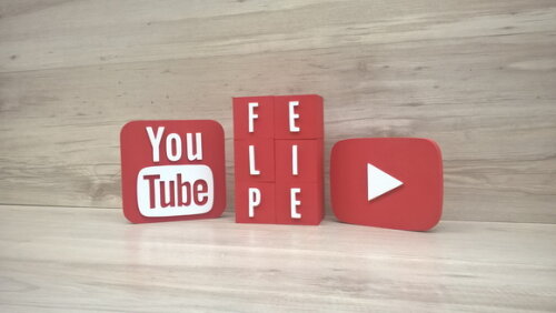 Combo Youtube - Nome em Cubos 6 Letras + Símbolos