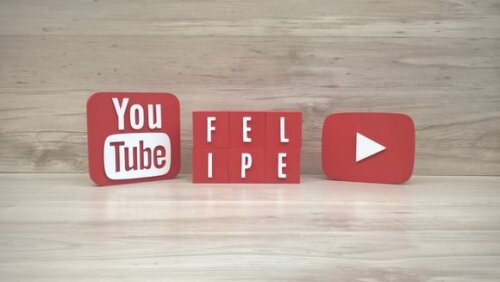Combo Youtube - Nome em Cubos 6 Letras + Símbolos