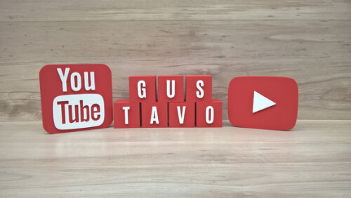 Combo Youtube - Nome em Cubos 7 Letras + Símbolos