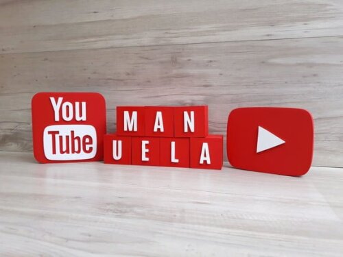 Combo Youtube - Nome em Cubos 7 Letras + Símbolos