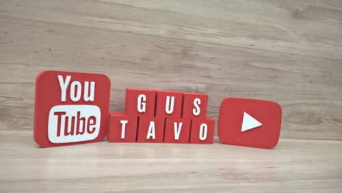 Combo Youtube - Nome em Cubos 7 Letras + Símbolos