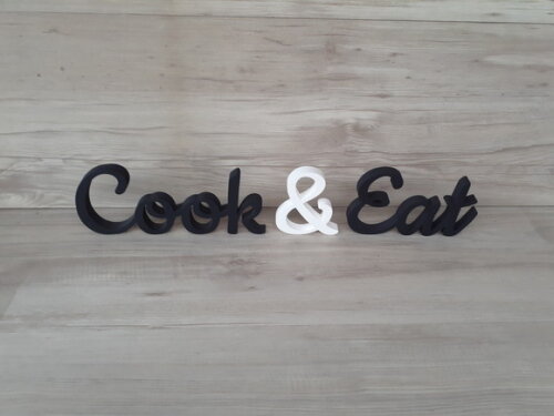 Cook & Eat - palavras de mesa em mdf