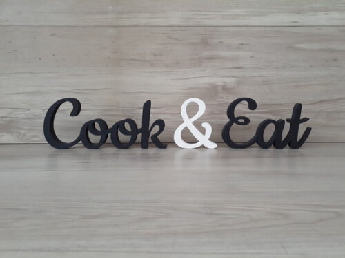 Cook & Eat - palavras de mesa em mdf