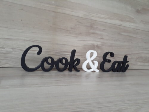 Cook & Eat - palavras de mesa em mdf