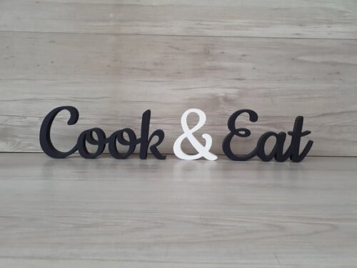 Cook & Eat - palavras de mesa em mdf