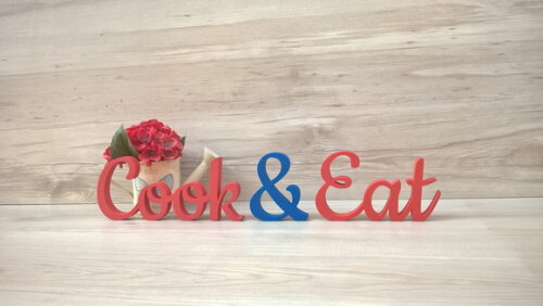 Cook & Eat - palavras de mesa em mdf