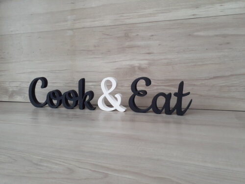 Cook & Eat - palavras de mesa em mdf