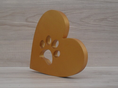 Coração Patinha - 15 cm - Decoração Pet em mdf