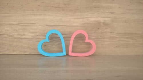 Corações Chá de Revelação Boy Girl 10 cm