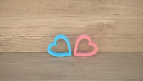Corações Chá de Revelação Boy Girl 10 cm