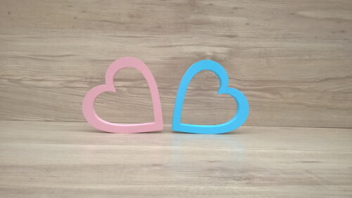 Corações Chá de Revelação Boy Girl 10 cm