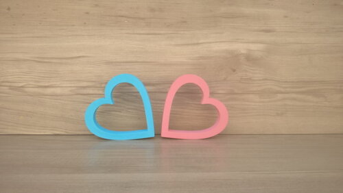 Corações Chá de Revelação Boy Girl 10 cm