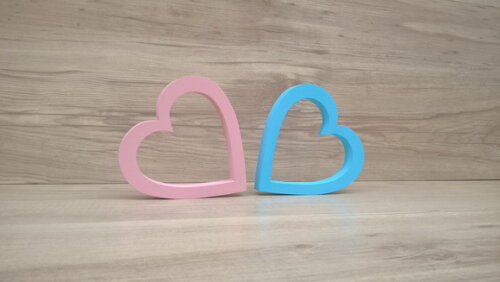 Corações Chá de Revelação Boy Girl 10 cm